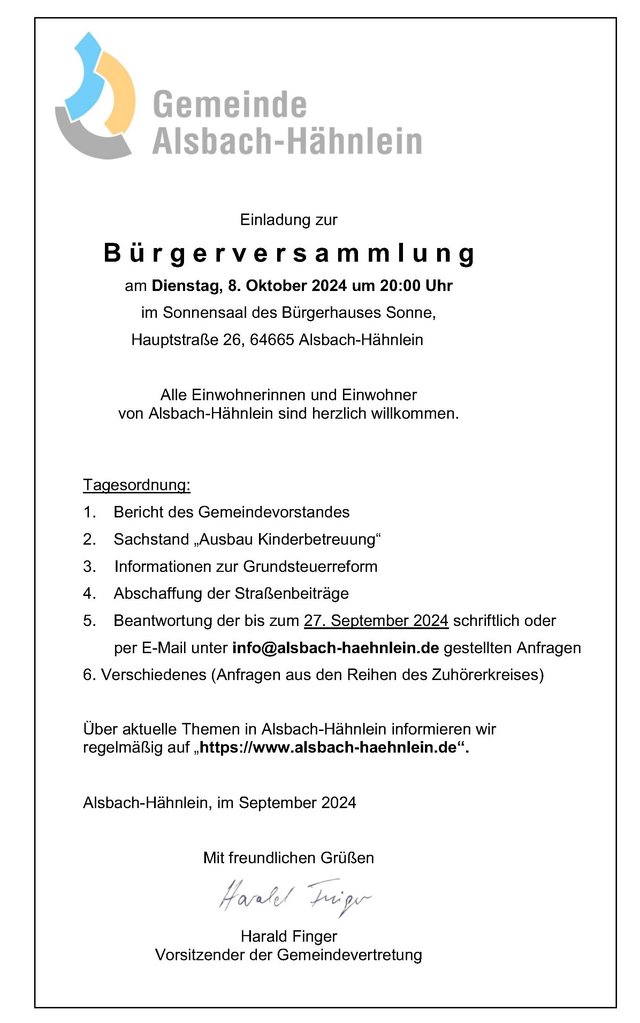 Bürgerversammlung